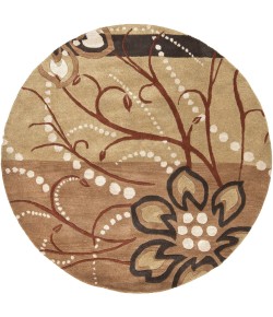 Livabliss Athena ATH5006 Camel Khaki Area Rug 6 ft. Round