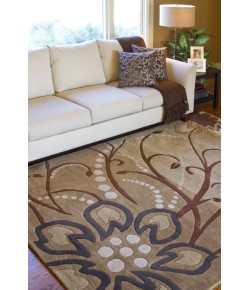 Livabliss Athena ATH5006 Camel Khaki Area Rug 6 ft. Round