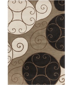 Surya Athena ATH5111 Khaki Black Area Rug 8 ft. X 10 ft. Oval