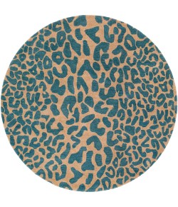 Livabliss Athena ATH5120 Dark Green Camel Area Rug 6 ft. Round