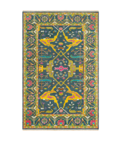 Surya Antique ATQ1016 Navy Mustard Area Rug 2 ft. X 3 ft. Rectangle