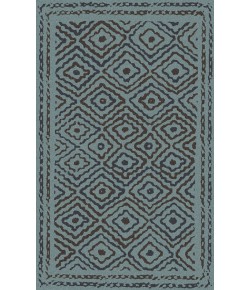 Surya Atlas ATS1013 Teal Dark Brown Area Rug 2 ft. X 3 ft. Rectangle