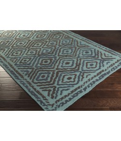 Surya Atlas ATS1013 Teal Dark Brown Area Rug 2 ft. X 3 ft. Rectangle