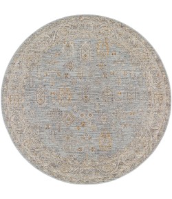 Livabliss Avant Garde AVT2344 Medium Gray Deep Teal Area Rug 6 ft. 7 in. Round Round