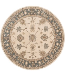 Surya Middleton AWHR2050 Khaki Teal Area Rug 6 ft. Round