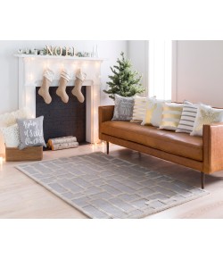 Livabliss Arise AWRS2141 Light Gray Khaki Area Rug 3 ft. 6 in. Round