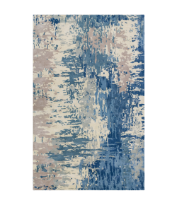 Surya Banshee BAN3342 Dark Blue Bright Blue Area Rug 6 ft. X 9 ft. Rectangle