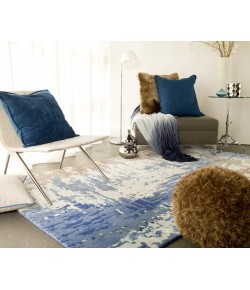 Surya Banshee BAN3342 Dark Blue Bright Blue Area Rug 5 ft. X 8 ft. Rectangle
