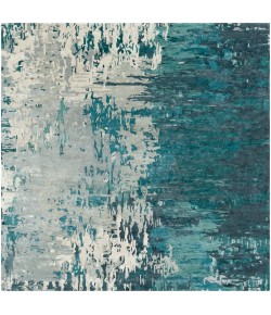 Surya Banshee BAN3343 Teal Sage Area Rug 8 ft. Square