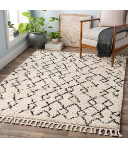 Livabliss Berber Shag BBE2301 Charcoal Beige Area Rug 7 ft. 10 in. Square