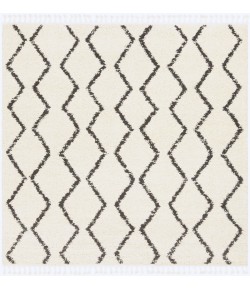 Livabliss Berber Shag BBE2303 Charcoal Beige Area Rug 7 ft. 10 in. Square