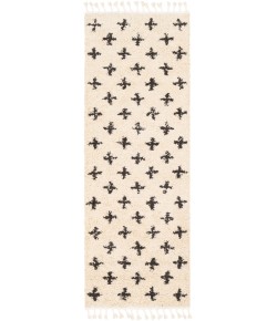 Livabliss Berber Shag BBE2310 Charcoal Beige Area Rug 2 ft. 7 in. X 7 ft. 3 in. Runner