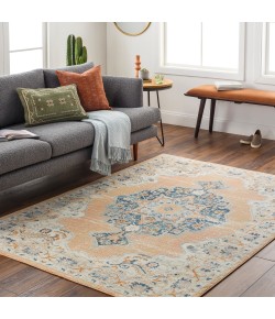 Livabliss Bodrum BDM2344 Peach Light Grey Area Rug 6 ft. 11 in. X 9 ft. Rectangle