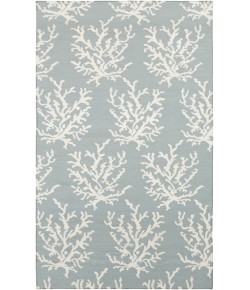 Surya Boardwalk BDW4010 Aqua Ivory Area Rug 2 ft. 6 in. X 8 ft. Runner