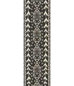 Surya Bjorn BJR1000 Black Khaki Area Rug 2 ft. 6 in. X 8 ft. Runner