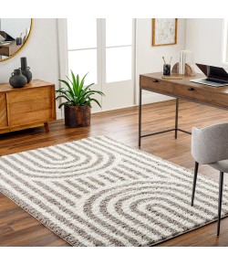 Livabliss Birmingham BMM2305 Ivory Gray Area Rug 5 ft. 3 in. X 7 ft. Rectangle