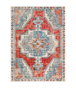 Surya Bohemian BOM2300 Bright Red Beige Area Rug 9 ft. X 12 ft. 9 in. Rectangle