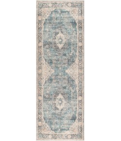 Surya Marlene BOMN2300 Ice Blue Blue Area Rug 2 ft. 7 in. X 7 ft. 3 in. Runner