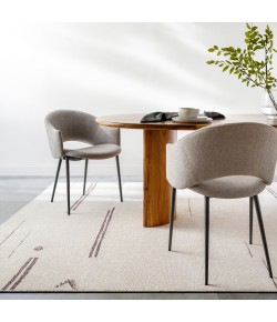 Livabliss Becki Owens Rivi BORC2301 Cream Medium Gray Area Rug 7 ft. 10 in. X 10 ft. Rectangle