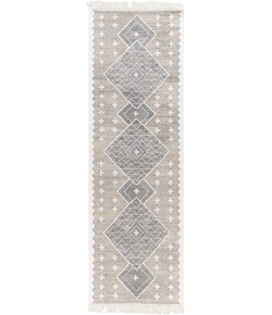 Surya Bursa BUR2301 Gray Charcoal Area Rug 2 ft. 6 in. X 8 ft. Runner