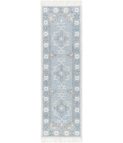Surya Bursa BUR2305 Light Blue Cream Area Rug 2 ft. 6 in. X 8 ft. Runner
