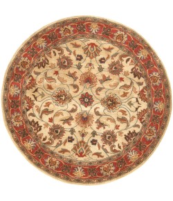 Livabliss Caesar CAE1001 Camel Burnt Orange Area Rug 6 ft. Round