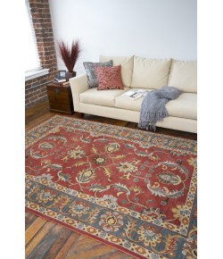 Livabliss Caesar CAE1007 Rust Charcoal Area Rug 8 ft. X 10 ft. Oval