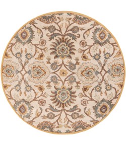 Surya Caesar CAE1012 Medium Gray Beige Area Rug 6 ft. Round