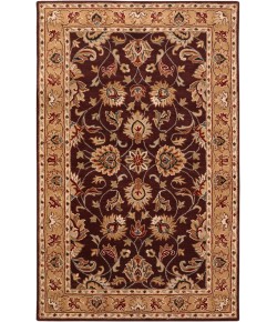 Livabliss Caesar CAE1024 Burgundy Khaki Area Rug 6 ft. X 9 ft. Rectangle