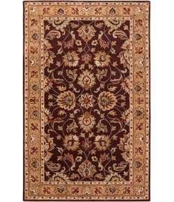 Surya Caesar CAE1024 Burgundy Khaki Area Rug 6 ft. Square