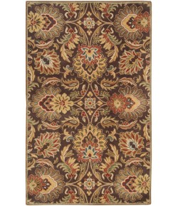 Livabliss Caesar CAE1028 Dark Brown Garnet Area Rug 2 ft. X 4 ft. Hearth