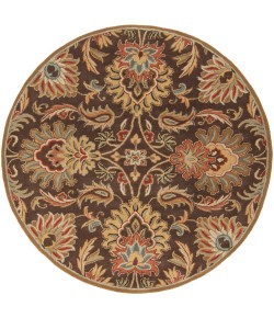 Livabliss Caesar CAE1028 Dark Brown Garnet Area Rug 6 ft. Round
