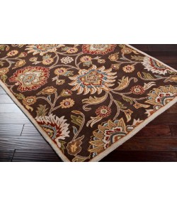 Livabliss Caesar CAE1051 Dark Brown Burnt Orange Area Rug 4 ft. Round