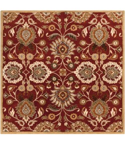 Livabliss Caesar CAE1061 Burgundy Taupe Area Rug 9 ft. 9 in. Square