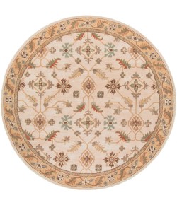 Livabliss Caesar CAE1084 Khaki Dark Brown Area Rug 8 ft. Round