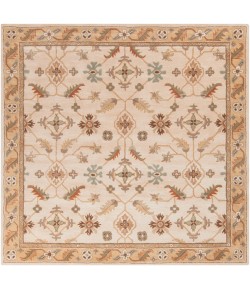 Livabliss Caesar CAE1084 Khaki Dark Brown Area Rug 6 ft. Square