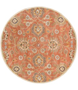 Livabliss Caesar CAE1107 Burnt Orange Khaki Area Rug 9 ft. 9 in. Round