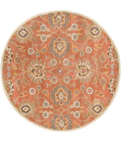 Surya Caesar CAE1107 Burnt Orange Khaki Area Rug 6 ft. Round