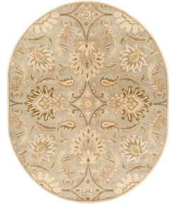 Livabliss Caesar CAE1111 Medium Gray Dark Green Area Rug 8 ft. X 10 ft. Oval