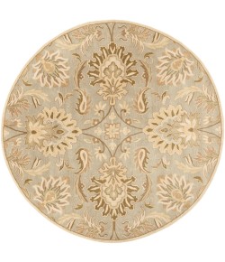 Livabliss Caesar CAE1111 Medium Gray Dark Green Area Rug 8 ft. Round
