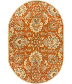 Livabliss Caesar CAE1112 Camel Burnt Orange Area Rug 6 ft. X 9 ft. Oval