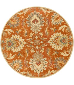 Livabliss Caesar CAE1112 Camel Burnt Orange Area Rug 9 ft. 9 in. Round