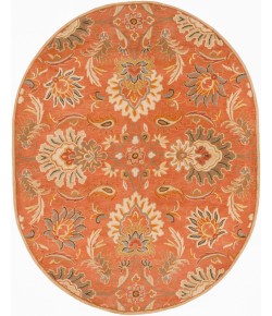 Livabliss Caesar CAE1112 Camel Burnt Orange Area Rug 8 ft. X 10 ft. Oval