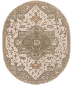 Livabliss Caesar CAE1143 Khaki Medium Gray Area Rug 6 ft. X 9 ft. Oval