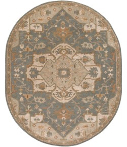 Livabliss Caesar CAE1144 Medium Gray Khaki Area Rug 8 ft. X 10 ft. Oval