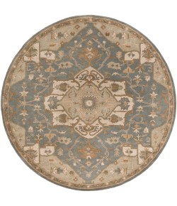 Livabliss Caesar CAE1144 Medium Gray Khaki Area Rug 8 ft. Round