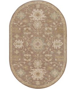 Livabliss Caesar CAE1149 Camel Medium Gray Area Rug 6 ft. X 9 ft. Oval