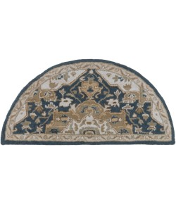 Livabliss Caesar CAE1154 Navy Tan Area Rug 2 ft. X 4 ft. Hearth
