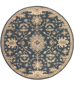 Livabliss Caesar CAE1154 Navy Tan Area Rug 6 ft. Round