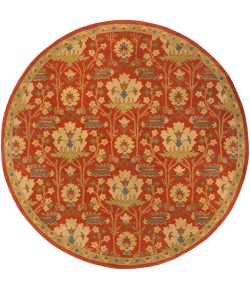 Surya Caesar CAE1159 Burgandy Olive Area Rug 9 ft. 9 in. X 9 ft. 9 in. Round